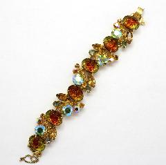 Topaz Cabochons Molded/Cut Bracelet 5 Link