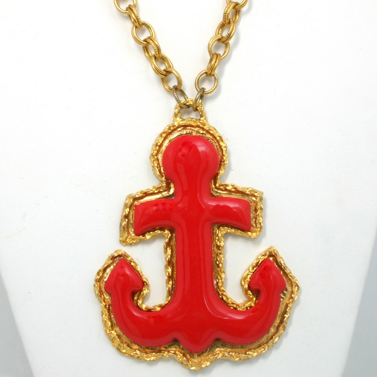 Front view of Red Plastic Pendant