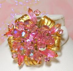 Pink Navettes Brooch