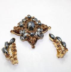Hematite Cabochons Brooch