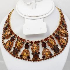 Topaz Oval Molded/Cut Necklace