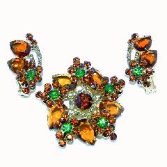 Topaz Pear Brooch