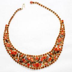 Orange Navettes Necklace