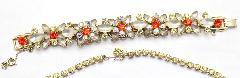 White (chalk Or Milk) Navettes Frosted Bracelet 5 Link