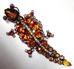 Topaz Pear Brooch