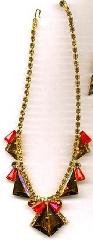 Gray (black Diamond) Triangle Necklace