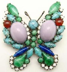 Multiple Colors Cabochons Plastic Brooch