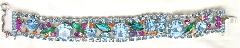 Blue Navettes Bracelet Flat Push In