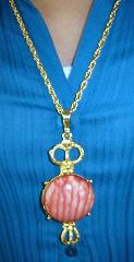 Pink Chatons Only Plastic Pendant
