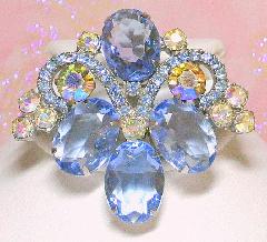 Blue Oval Brooch