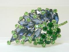 Blue Hexagon Brooch