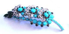 Turquoise Navettes Brooch