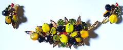 Multiple Colors Navettes Multi-Color/Shaded Brooch