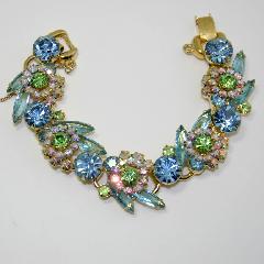 Multiple Colors Navettes Bracelet 5 Link