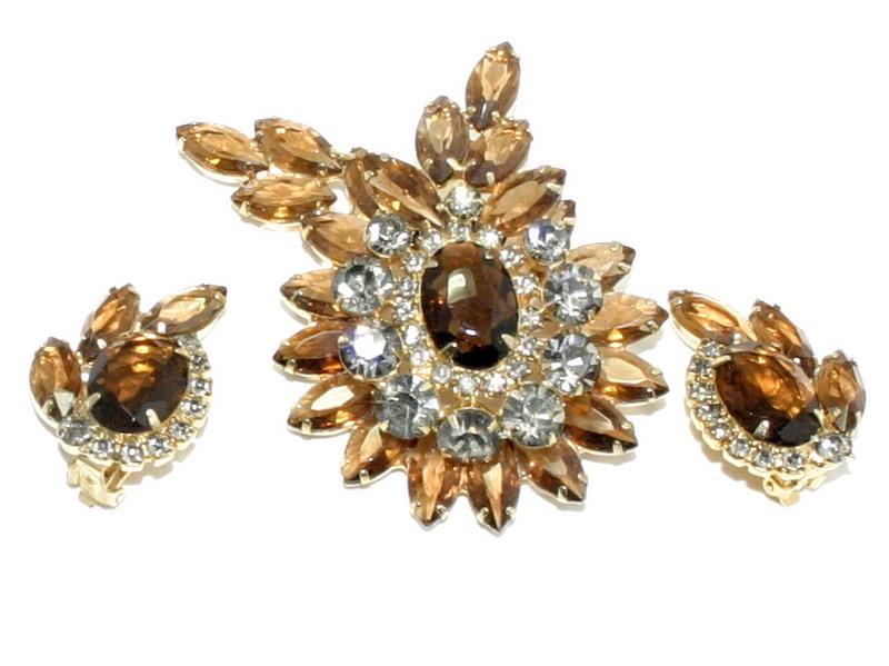 Front view of Topaz Oval Brooch