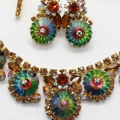 Topaz Navettes Rivoli/Margarita Earrings Clip