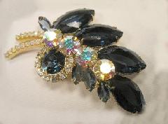 Blue Navettes Brooch