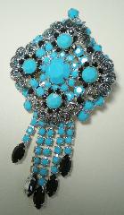 Turquoise Navettes Pin Pendant