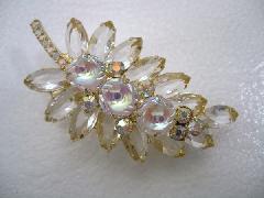 Clear Scooped Brooch