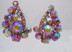 Red Chatons Only Earrings Clip