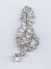 Clear Baguettes Brooch
