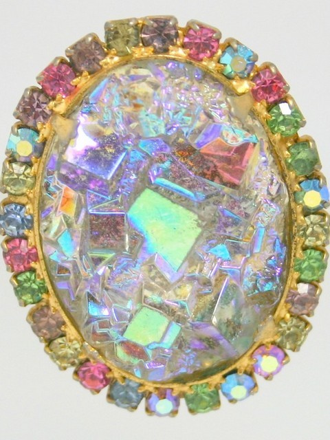 Front view of Pastel Cabochons Molded/Cut Pin Pendant