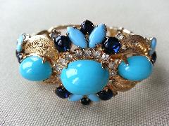 Turquoise Cabochons Plastic Bracelet Clamper