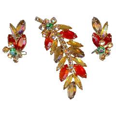 Multiple Colors Navettes Earrings Clip