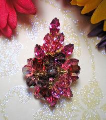 Pink Navettes Pin Pendant