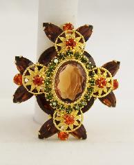 Fall Oval Brooch