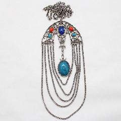 Turquoise Cabochons Spotted Pendant