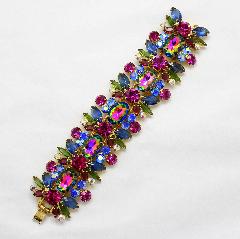 Multiple Colors Oval Multi-Color/Shaded Bracelet 5 Link