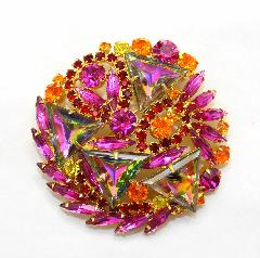 Pink Triangle Multi-Color/Shaded Brooch