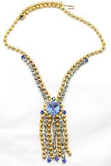 Blue Chatons Only Rivoli/Margarita Necklace
