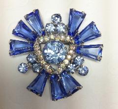 Blue Keystones Brooch