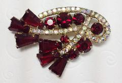 Red Keystones Brooch