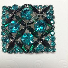 Blue Navettes Brooch