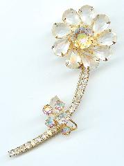 Clear Pear Brooch