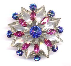 Clear Diamond Rivoli/Margarita Brooch
