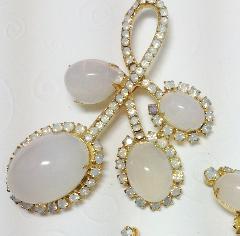 Clear Cabochons Brooch