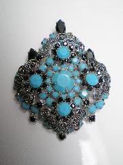 Turquoise Navettes Pin Pendant