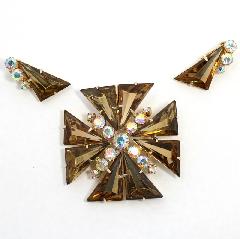 Topaz Triangle Pin Pendant