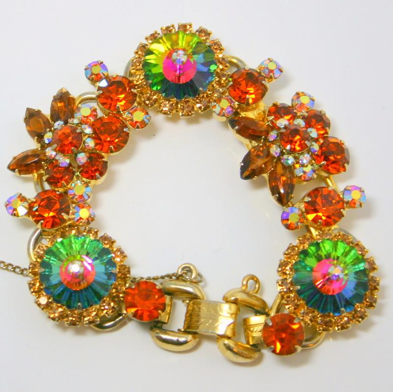 Front view of Topaz Navettes Rivoli/Margarita Bracelet 5 Link