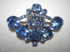 Blue Chatons Only Brooch
