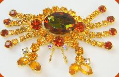 Topaz Navettes Multi-Color/Shaded Brooch