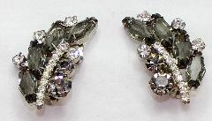 Gray (black Diamond) Hexagon Earrings Clip