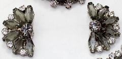 Gray (black Diamond) Hexagon Earrings Clip