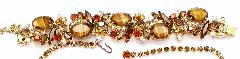Topaz Oval Striped Bracelet 5 Link
