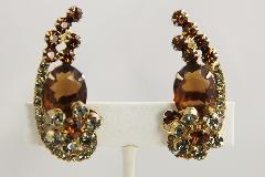 Topaz Oval Earrings Clip