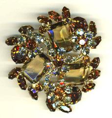 Topaz Emerald Cut Brooch